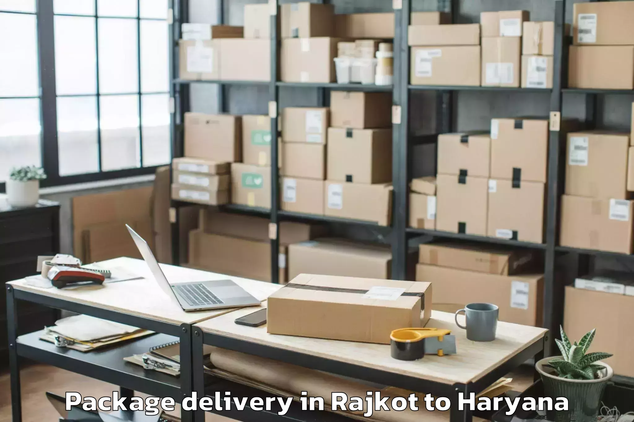 Easy Rajkot to Sushant University Gurgaon Package Delivery Booking